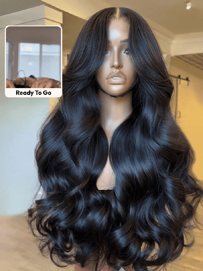 UNice Pre-Everything™ Glueless Lace Front Wig demonstration showing natural hairline and styling