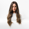 Long Curly Full Lace Human Hair Wig for Women - Synthetic Wig with Heat Styling Compatibility