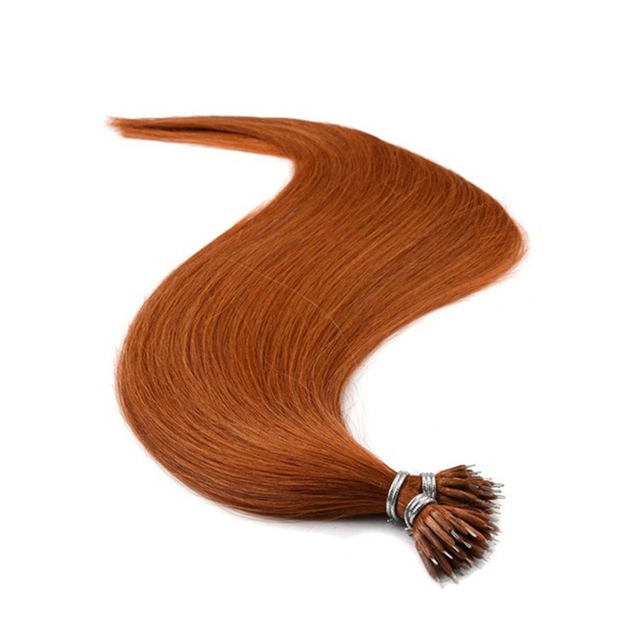 Nano Ring Human Hair Extension 100% Virgin Remy Hair 10-30 Inch Length Dyeable Pre-Bonded Hair Extension