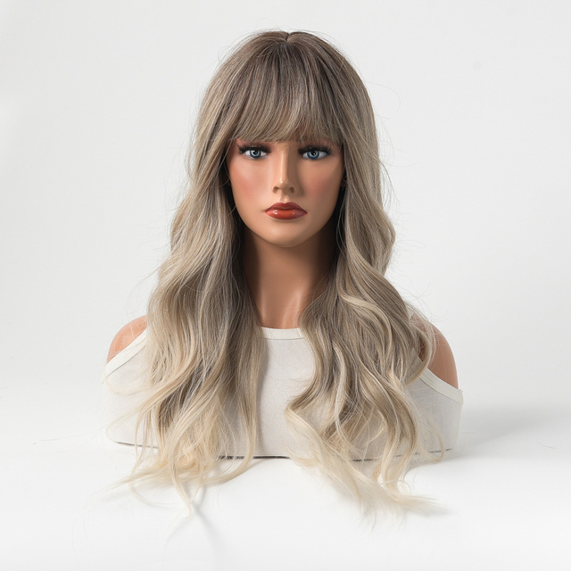 Wholesale Full Head Set Wigs for Women with Long Curly Hair Multi-Color and Heat Styling Compatibility
