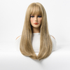 Long Length Multi-Color Full Lace Human Hair Wig with Heat Styling Compatibility