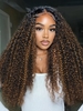 UNice EasiContour™ V Part Jerry Curly Wig with 180% Density and 100% Human Hair for Beginner-Friendly Styling