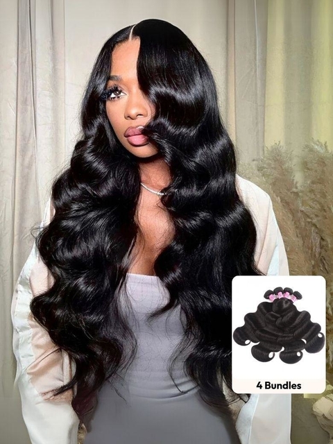 Premium 100% Virgin Human Hair Bundles Brazilian Body Wave 8-30 Inch Length for Versatile Styling