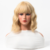 Trendy Short Curly Human Hair Wig with Remy Hair Heat Styling Compatibility and Multi-Color for Women