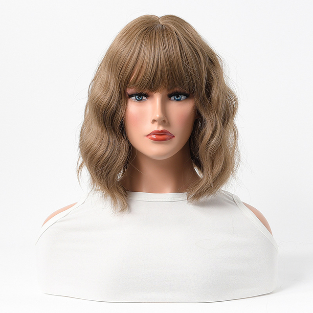 Trendy Multi-Color Remy Hair Human Hair Wig with Heat Styling Compatibility for Women