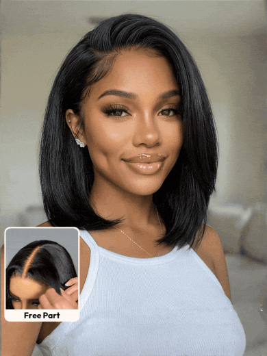 UNice 100% Human Hair Bob Wig with 150% Density and Beginner-Friendly Design